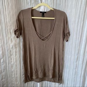 Crisscross V-Neck Tee